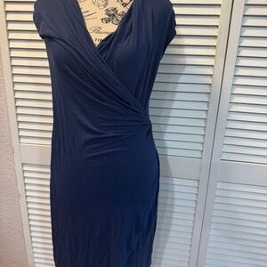 Tommy Bahamas Elegant Navy Blue Wrap Dress Small